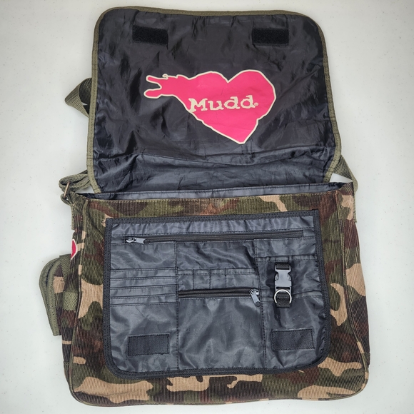 MUDD Corduroy Camouflage Messenger Bag 90s Y2k - Picture 2 of 6